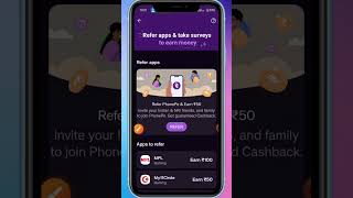 Earn ₹110 to ₹500 By Referring Friends on PhonePe App sanjeeevsharmadnm [upl. by Ynabla]