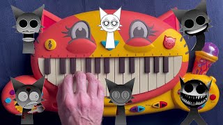 WENDA THEME INCREDIBOX SPRUNKI  PHASE 12345 amp 6 ON A CAT PIANO [upl. by Yarezed491]