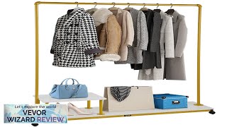 VEVOR Clothing Garment Rack 591quotx142quotx630quot HeavyDuty Clothes Rack wBottom Shelf Review [upl. by Hoban]