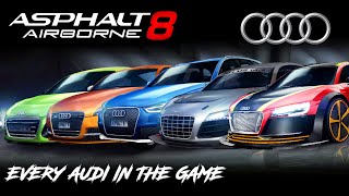 Asphalt 8 Full Audi Showcase Every Car ingame [upl. by Imojean192]