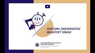 Atatürk Üniversitesi Muafiyet Sınavı [upl. by Nayar]