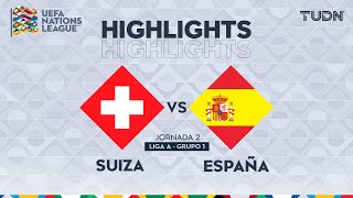 HIGHLIGHTS  Suiza vs España  UEFA Nations League 2024  TUDN [upl. by Ailecec]