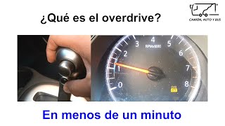 ¿Qué es el Overdrive o sobremarcha [upl. by Yhtorod]