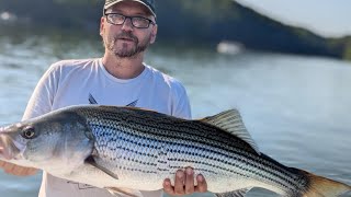 Striper Fishing Day 3 Guided to Success daylight begins at 416 [upl. by Anawahs]