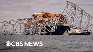 Baltimore bridge collapsed roughly 2 minutes after emergency call [upl. by Yelich628]