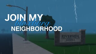 ⚡️JOIN MY BLOXBURG NEIGHBORHOOD THUNDERSTORM WEATHER ⚡️ [upl. by Ri]