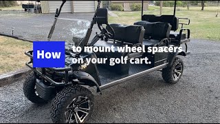 Evolution Golf Cart Wheel Spacer Install [upl. by Tahp140]