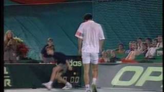 Sampras backhand half volley amp backhand smash [upl. by Anallese868]