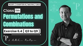 Class 11 Exercise 64 Q3 to Q9  Permutations and Combinations NCERT Solutions  Sharp Tutorials [upl. by Sletten]