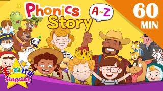 English Phonics Story  A to Z for Children  Collection of Kindergarten Story [upl. by Rocray]