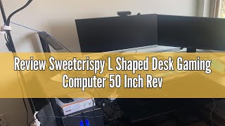 Review Sweetcrispy L Shaped Desk Gaming Computer 50 Inch Reversible Corner Table PC Work Table for [upl. by Cristy584]