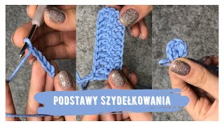 Szydełkowanie dla początkujących  pętelka łańcuszek półsłupki magiczne kółko i słupki 🧶 [upl. by Nosniv561]