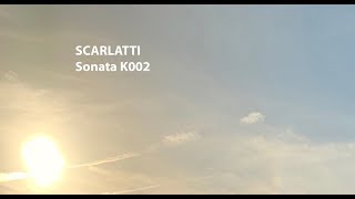 SCARLATTI Domenico Sonata K002 Baroque Clavecin [upl. by Ellehcram]