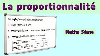 Maths 5ème  La proportionnalité Echelle Exercice 3 [upl. by Anyah]