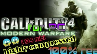 Call of duty 4 highly compressed 94 mb for pc [upl. by Camille]