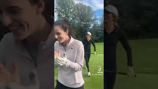 Caitlin Clark nearly nails holeinone on par 3 in Indy [upl. by Schramke]