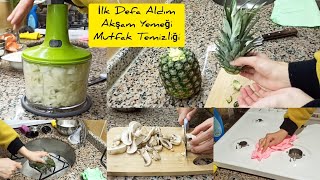 MUTFAK VLOG  MUTFAK TEMİZLİĞİ  AKŞAM YEMEĞİ Mercimek Çorbası ve Mantar Yemeği  KITCHEN VLOG [upl. by Puritan]