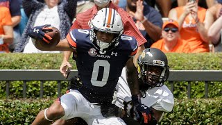 Demetris Robertson scores three touchdowns in Auburns 620 win over Alabama State [upl. by Isewk]