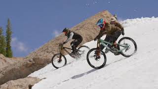 First Ever Mountain Bike Descent of Corbets Couloir [upl. by Lenoel]