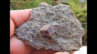 Almandine garnet mineral specimen from Ahladia in Nevrokopi in Macedonia Greece [upl. by Basile64]