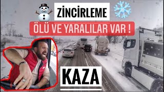 BOLU’DA KAR VE BUZ’da ZİNCİRLEME KAZA  ÖLÜ VE YARALILAR VAR [upl. by Yevreh]