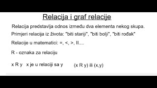 Relacija i graf relacije [upl. by Eseret]