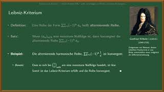 Analysis 1  Konvergenzkriterien für Reihen Lektion 5b [upl. by Laehctim]