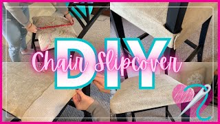 DIY Chair Slipcover  How to Make Custom Chair Slipcover  Easy Slipcover Tutorial  The CrafT Home [upl. by Bickart199]