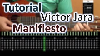 Manifiesto  Victor Jara  Tutorial Guitarra  Entre guitarras [upl. by Lieno350]