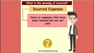 What is the meaning of incurred  AccountingCorner [upl. by Callan933]