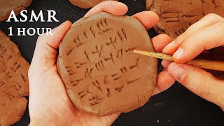 ASMR Cuneiform Writing on Clay  Ancient Ugaritic Alphabet [upl. by Haukom294]