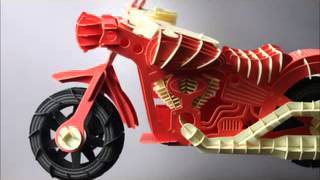 Laser Cut Motorcycle Paper DIY Kit [upl. by Atnohsal424]