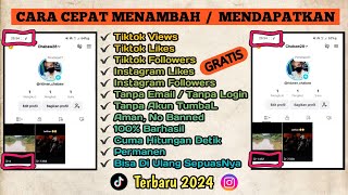 CARA MENAMBAH FOLLOWERS TIKTOK DENGAN CEPAT  CARA MENAMBAH VIEW TIKTOK GRATIS 2024 [upl. by Jarrett950]