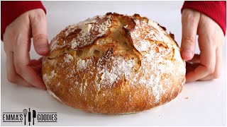 3 Ingredient No Knead Bread WITHOUT a Dutch oven  Easy Bread Recipe [upl. by Namyac]