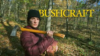 A Girl from NYC tries Bushcraft Living in an OffGrid Homestead [upl. by Norb56]