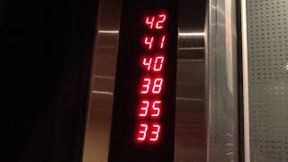 Schindler Miconic 10 HighSpeed HighRise Elevators  Marriott Marquis New York City NY [upl. by Drabeck]