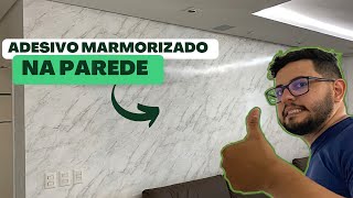 Como deixar a parede marmorizado com adesivo  Luan Dourado [upl. by Rede]