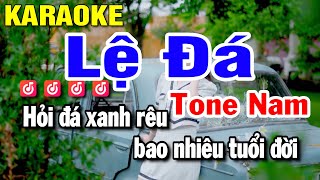 Lệ Đá Karaoke Tone Nam  A Trưởng  Karaoke Huỳnh Lê [upl. by Revlis996]