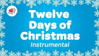 Twelve Days of Christmas Music with Karaoke Lyrics  Instrumental Christmas Songs [upl. by Ayanal]