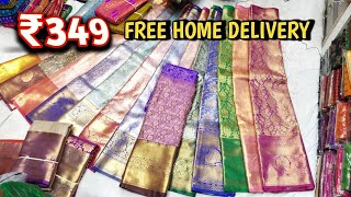 FREE HOME DELIVERY  Madina wholesale sarees  Pattu saree offer [upl. by Alliuqat733]