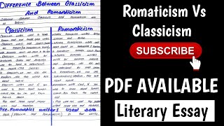 Difference Between Romanticism and Classicism [upl. by Derril167]