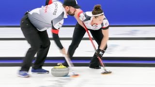 HIGHLIGHTS England v Canada  Roundrobin  World Mixed Doubles Curling Championship 2017 [upl. by Erialc]