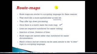 CCNP Route 300  101 version 20 RouteMapsIntroduction [upl. by Tterag]