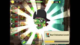 Plants vs zombies 2 pirate Seas level 20 to the boss fight 🧠￼ [upl. by Rouvin]