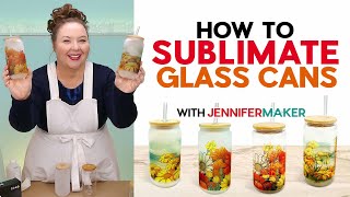 How To Sublimate Beer Can Glasses  Clear or Frosted [upl. by Neillij]