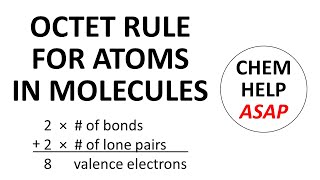 octet rule for atoms in molecules [upl. by Imiaj752]