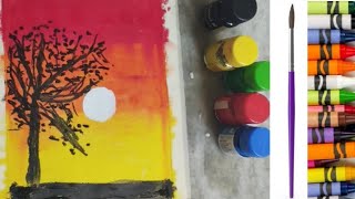 Oil Pastel Colour  Drawing Colorfull Painting  Nature Oil Pastel Drawing oilpastel coloring [upl. by Zaid]