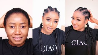 HOW TO ADD EXTENSIONS TO YOUR CORNROWS  DIY [upl. by Chari]