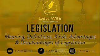 Legislation as a source of law  Meaning Definitions Kinds Advantages and Disadvantages Law Wits [upl. by Neiluj]