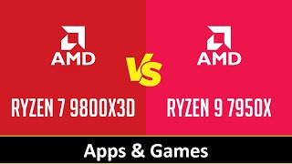 RYZEN 7 9800X3D vs RYZEN 9 7950X [upl. by Catton]